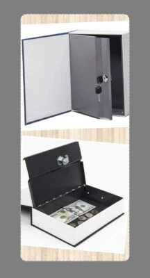 Disguised Book Lock Box Safe Hidden Secret Diversion Home Security Stash Cash