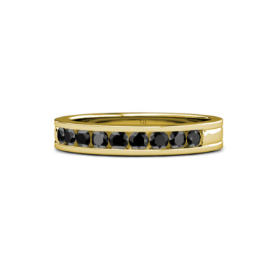 TriJewels Black Diamond 9 Stone Wedding Band 0.38 ctw 14K