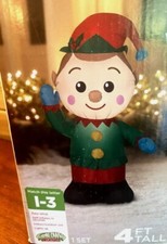 4' ELF AIRBLOWN CHRISTMAS INFLATABLE OUTDOOR DECOR - NEW