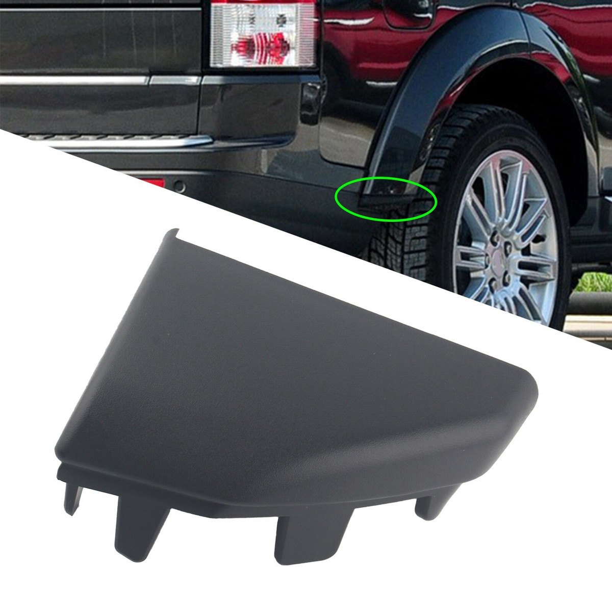 Right Rear Wheelarch Rear End Cap Black for Land Rover Discovery 3