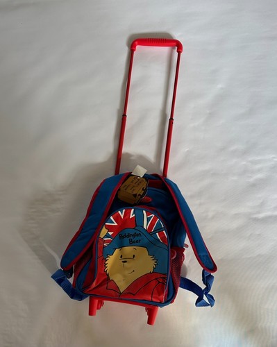 Paddington Bear Kids School Bag Travel Laptop Wheeled Trolley Bag Backpack, Tags - Picture 6 of 11