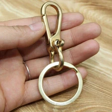 Solid Brass Keychains Pants Clip Bag Hook Handmade car Keyrings Key Holder EDC~