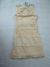 BNWT      Danity       should fit size 10     CREAM  LACE  lined   PENCIL  DRESS