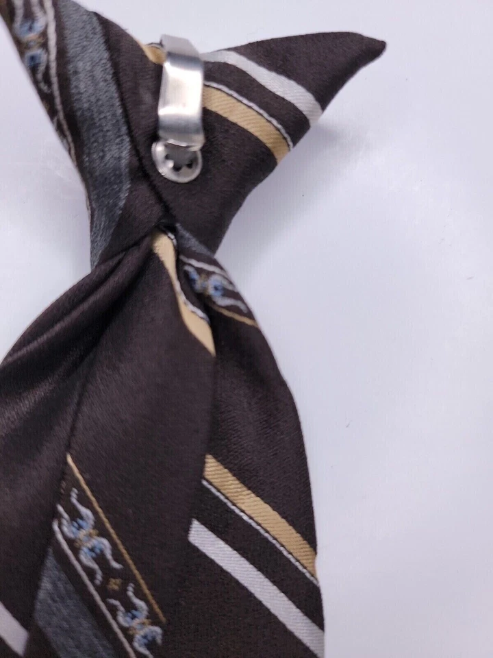 Corbata formal para hombre Ketch 17"Lx3,5"W corbata de cuello marrón Foto 4 de 4