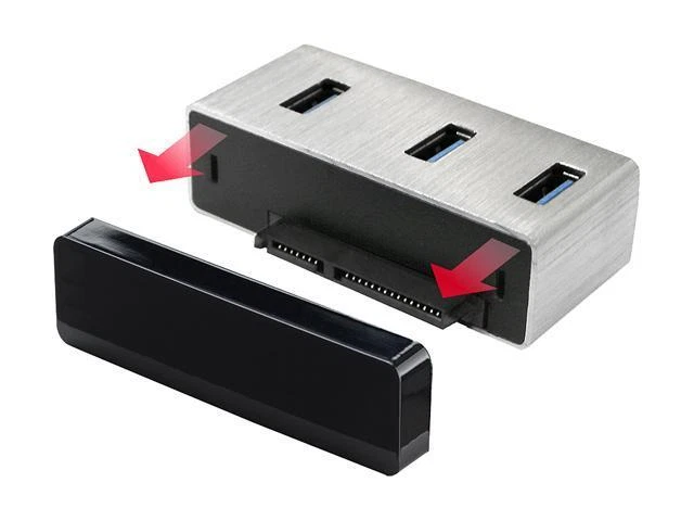 Rosewill RHB-410 Aluminum Mini USB 3.0 3-PORT Hub Plus 2.5" SATA  6G Enclosure  - Image 4 of 4
