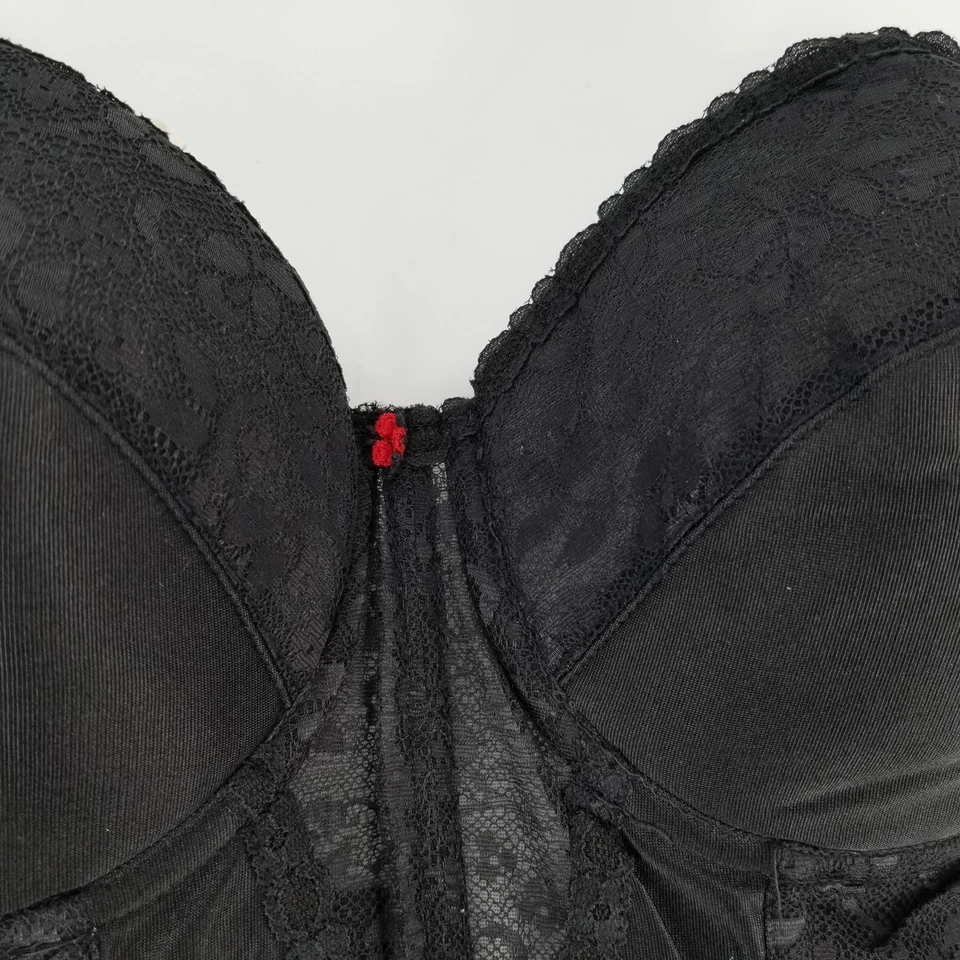 Sujetador corsé Bustier 40C Plus negro largo vintage carnaval mujer Foto 4 de 4