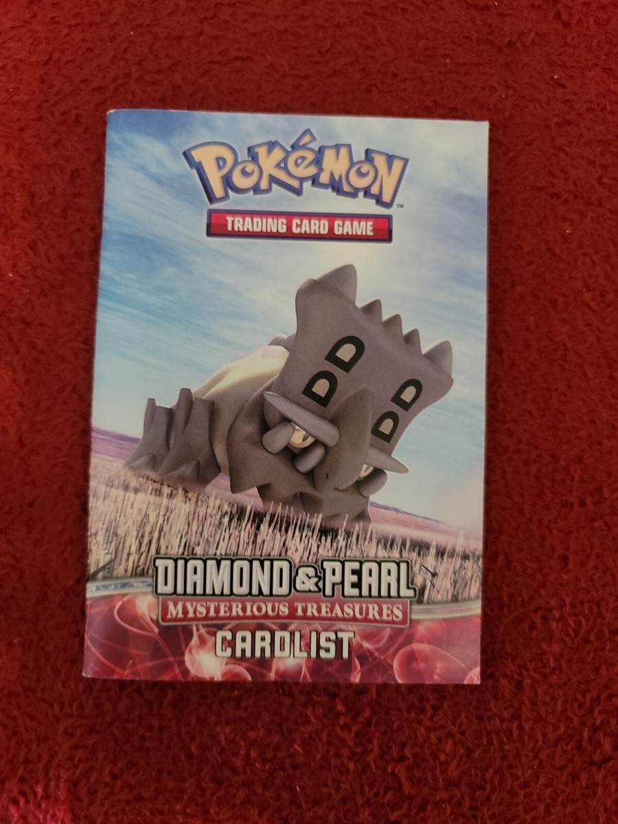Pokemon TCG Diamond And Pearl Mysterious Treasures Cardlist And Rulebook