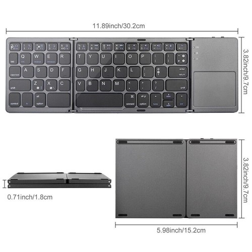 New Wireless Bluetooth Keyboard Mini Universal Touchpad Tablet Mobile Computer - Picture 7 of 14