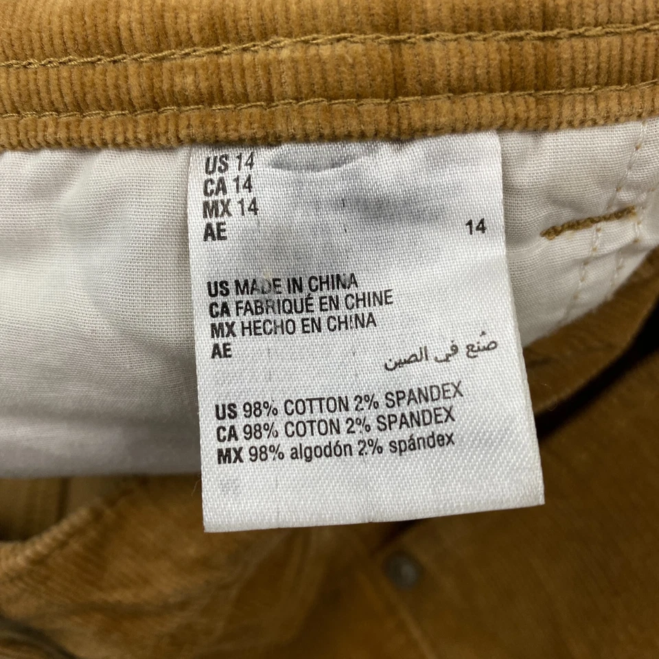 Pantalones de pana Style & Co de pierna recta para mujer talla 14 beige tostado Foto 4 de 4