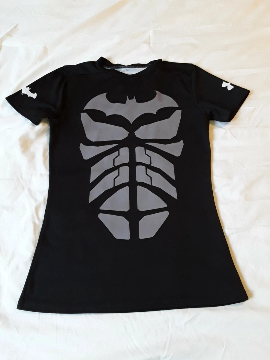 Boys Under Armour Alter Ego Dark Knight Fitted Heat Gear Shirt Youth M | eBay