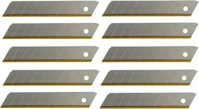 Profi Cutterklingen Abbrechklingen GOLD Cut 18mm 10 Stück Titan TIN-beschichtet