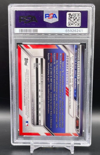 VLADIMIR GUERRERO JR 2016 BOWMAN PROSPECTS #BP55 1ST ROOKIE PSA 10 Blue Jays - Picture 2 of 2