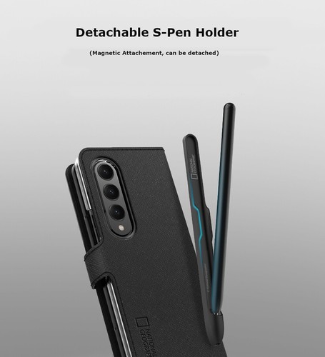 National Geographic Leather Wallet Pen Holder Case Cover Samsung Galaxy Z FOLD 4 - Picture 5 of 11