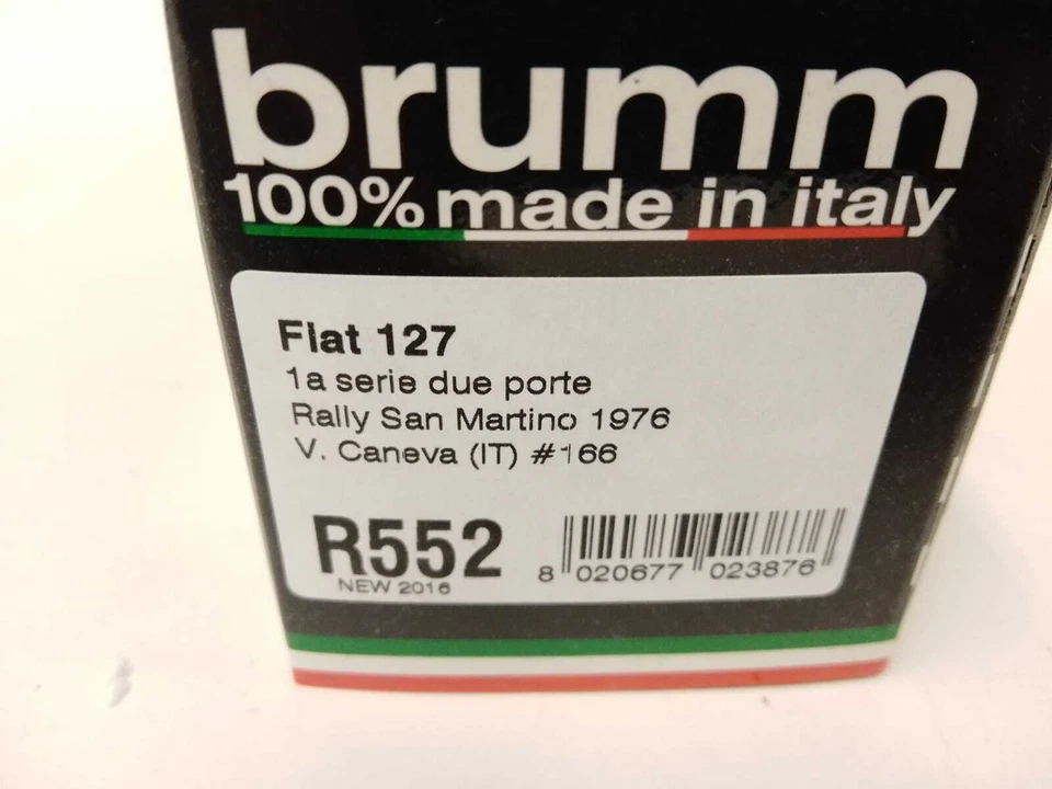Brumm Fiat 127 1a serie 2 porte #166 Caneva Rally San Martino 1976 1/43 R552 - Immagine 3 di 3