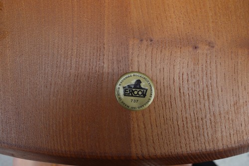 Two vintage 1970s Ercol stained 737 dining chairs - Picture 7 of 16