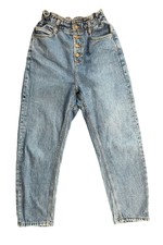 Zara Womens Baggy Straight Leg Elastic Waist ...