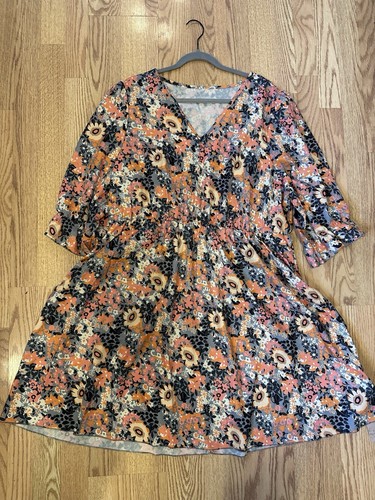 NWT Pink Floral Knee Length Dress Size 4XL - Picture 7 of 8