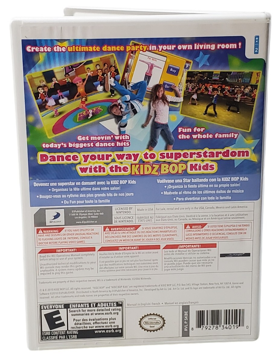 Kidz Bop Dance Party The Video Game (Nintendo Wii, 2010