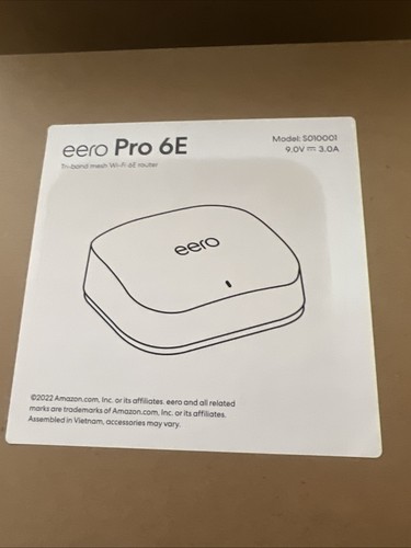 Eero Pro 6E mesh Wi-Fi 6E router system NEW Sealed Price For 1 Model S010001 - Picture 2 of 2