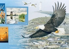TOGO WINDMILLS AND BIRDS STAMPS SS MNH 2014 BALD EAGLE MUTE SWAN BIRD LIGHTHOUSE