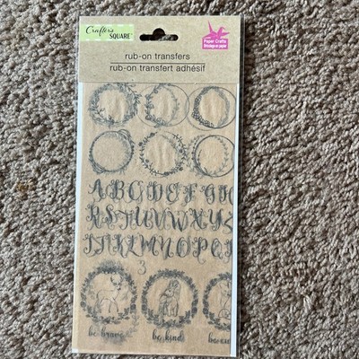 *Crafter s square Rub On Transfers Alphabets Seals