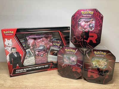 Pokemon Team Rocket Mewtu Ex Kollektion Tin Box Bundle | Nidoking | Snobilikat