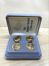 USA 24K Gold Buffalo Coin Markers Set with Original Case, 4 Pieces