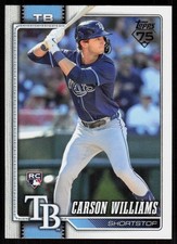 2026 Topps Series 1 Celebration Carson Williams #25 Tampa Bay Rays