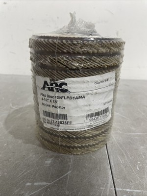 ARC Flap Disc: 4-1/2'' Dia, 7/8'' Hole, 60grit, Pack of 10