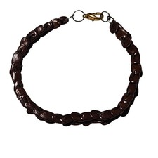 Handmade Boho Dark Brown Wooden Bead Bracelet Nature Fashion Jewelry Unisex
