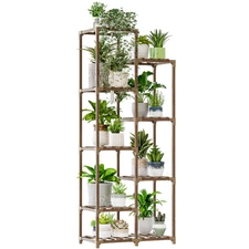 Bamworld Plant Stand Indoor Tall Plant Shelf Outdoor Corner Plants Table Wood