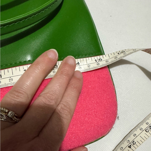 Clinique Green Pink PVC Felt Vintage Retro Style Bag Purse Glasses Makeup Case - Picture 7 of 8