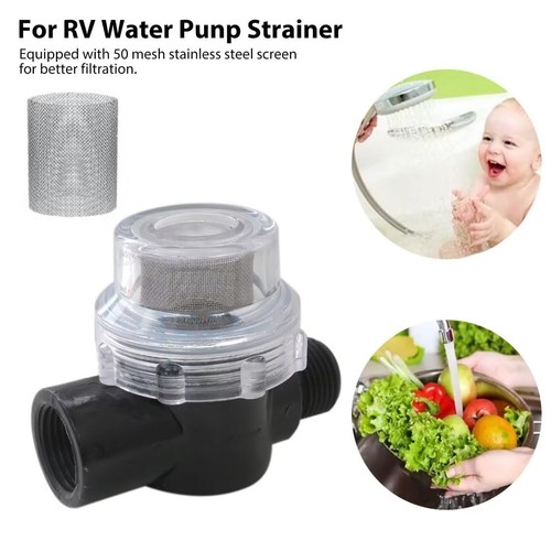 Verbessertes 15-085-00 Wohnmobil Wasserpumpensieb für Camper Marine mit 50 Mesh Stai... - Bild 4 von 8