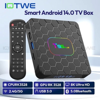 Neu UHD Android 14 Smart TV BOX Dual WIFI Netzwerk Media Player BT5.0 64/128GB