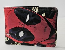 Nice Deadpool Wallet Face Close Up Bifold Blah Blah Blah Official Marvel Comics