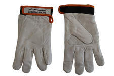 Thorn Proof Protect Leather Gardening Gloves Work Safety White Size 10