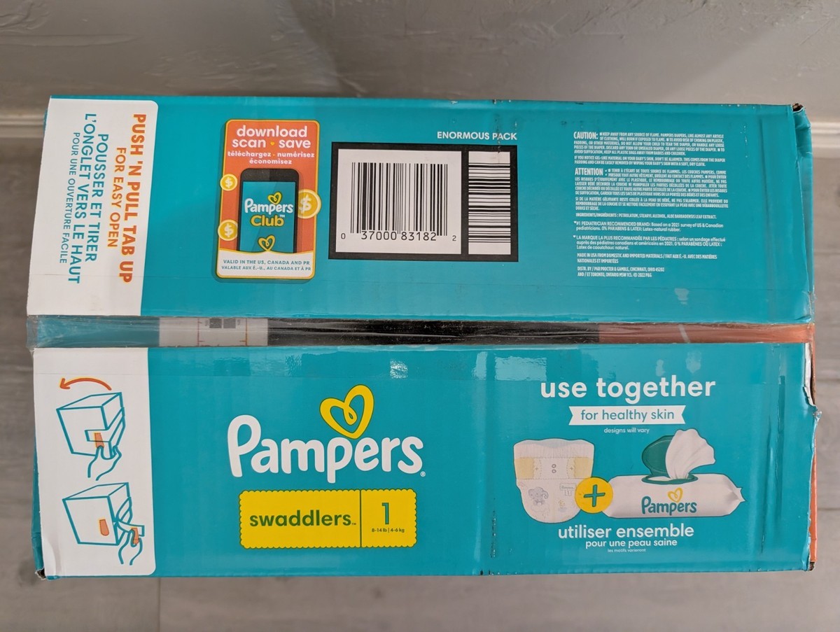 Pampers Swaddlers Size 1 Disposable Diapers - 164 Count