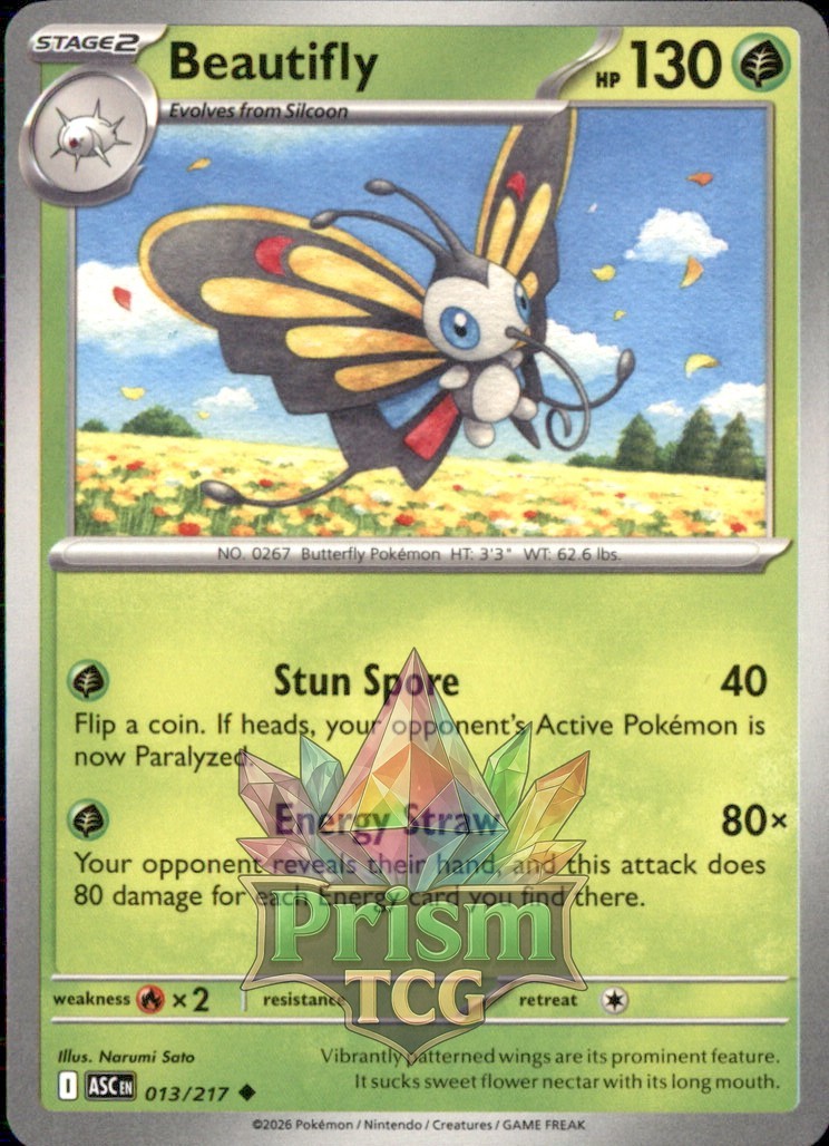 Beautifly 13/217 Uncommon Ascended Heroes Pokemon