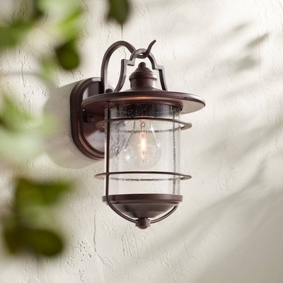 Casa Mirada Industrial Outdoor Light Fixture Vintage Bronze 12'' for Exterior