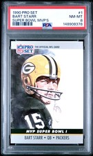 1990 PRO SET SUPER BOWL MVP'S #1 BART STARR PSA 8