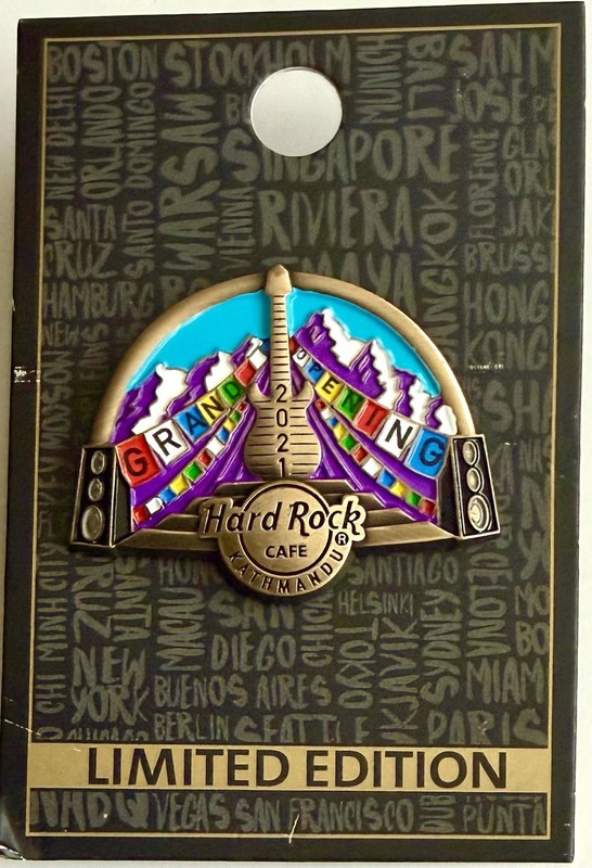 Hard Rock Cafe Kathmandu Grand Opening 2021 Limited Edition Pin on Card