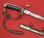 WW2 Era U.S. M1902 Officer’s Sword & Scabbard W/ Knot ENGRAVED
