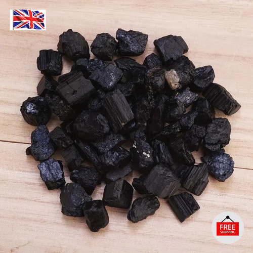 100g Natural Black Tourmaline Raw Stones Irregular Crystals Mineral Specimen
