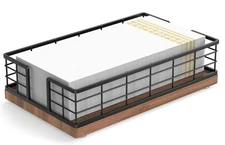 Wican Guest Towel Holder Tray for 9.06 x 5.51 x 2.56 inchs, Black & Walnut 