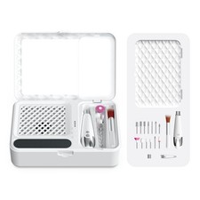 Portable Nail Dust Collector Deluxe Kit, Rechargeable Cordless Nail Quiet Vac...
