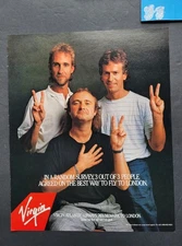 Genesis Virgin Atlantic Airways Promo Print Advertisement 1987