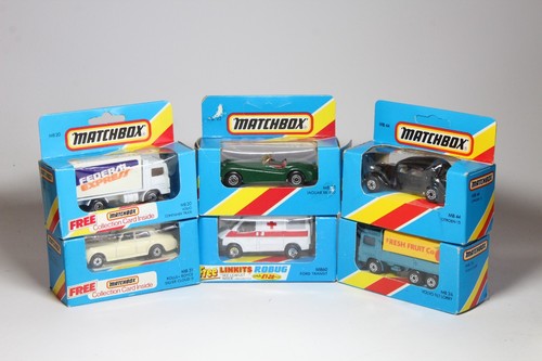 Matchbox Superfast Blue Box x6 Restposten - Ford Transit, Volvo Truck, Rolls Royce