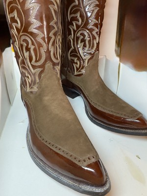 Rare Vintage 1970s Justin Custom Hand Crafted Cowboy Boots  display picture 1