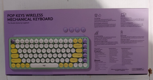 CLAVIER MÉCANIQUE SANS FIL LOGITECH POP KEYS - 920-010708 - DAYDREAM COMME NEUF - Photo 2/4