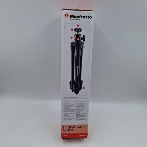 Aluminum 4-stage 51" Tripod Kit W/ BALL HEAD MANFROTTO Compact NEW - Picture 2 of 5